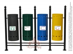 Kültéri, Parki Szelektív Hulladékgyűjtő URBAN REC.4.L